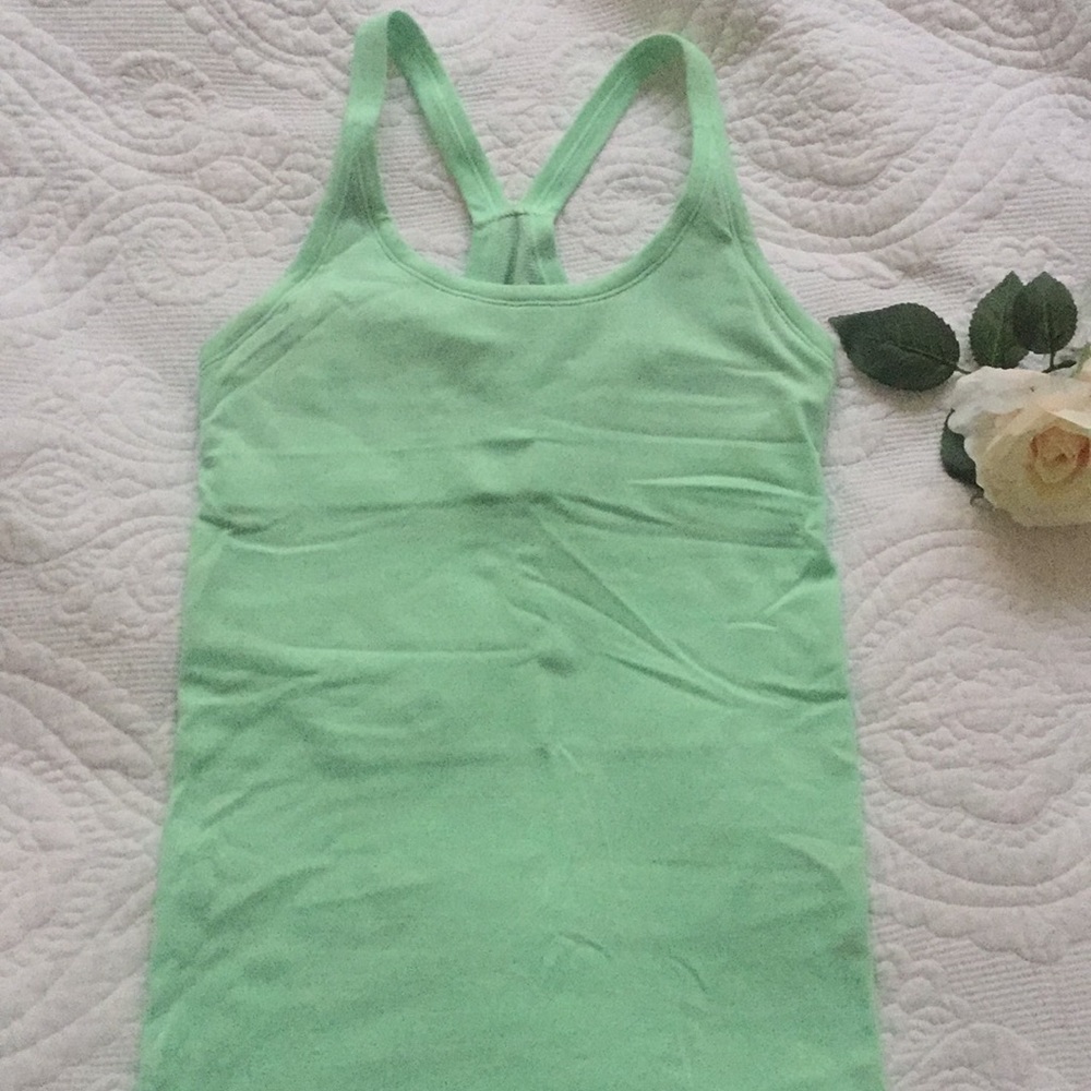 lululemon athletica ebb to street Green Tank Top